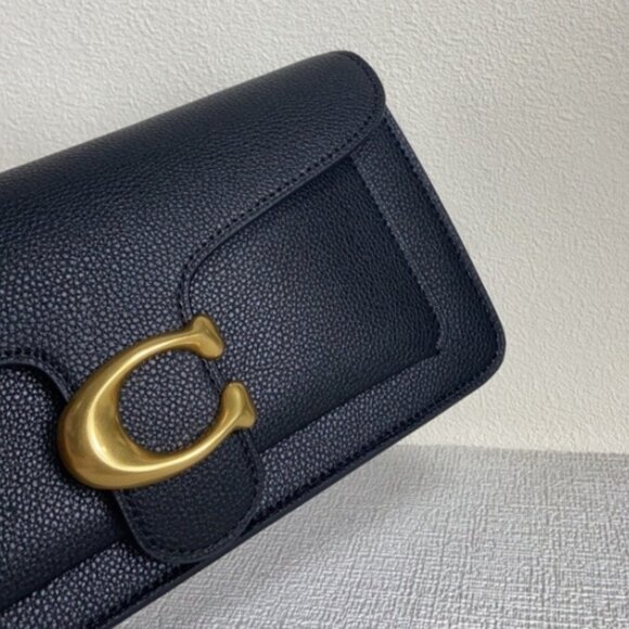 Coach Black Petite Flap Bag with Golden Latch - Picture 5 of 8